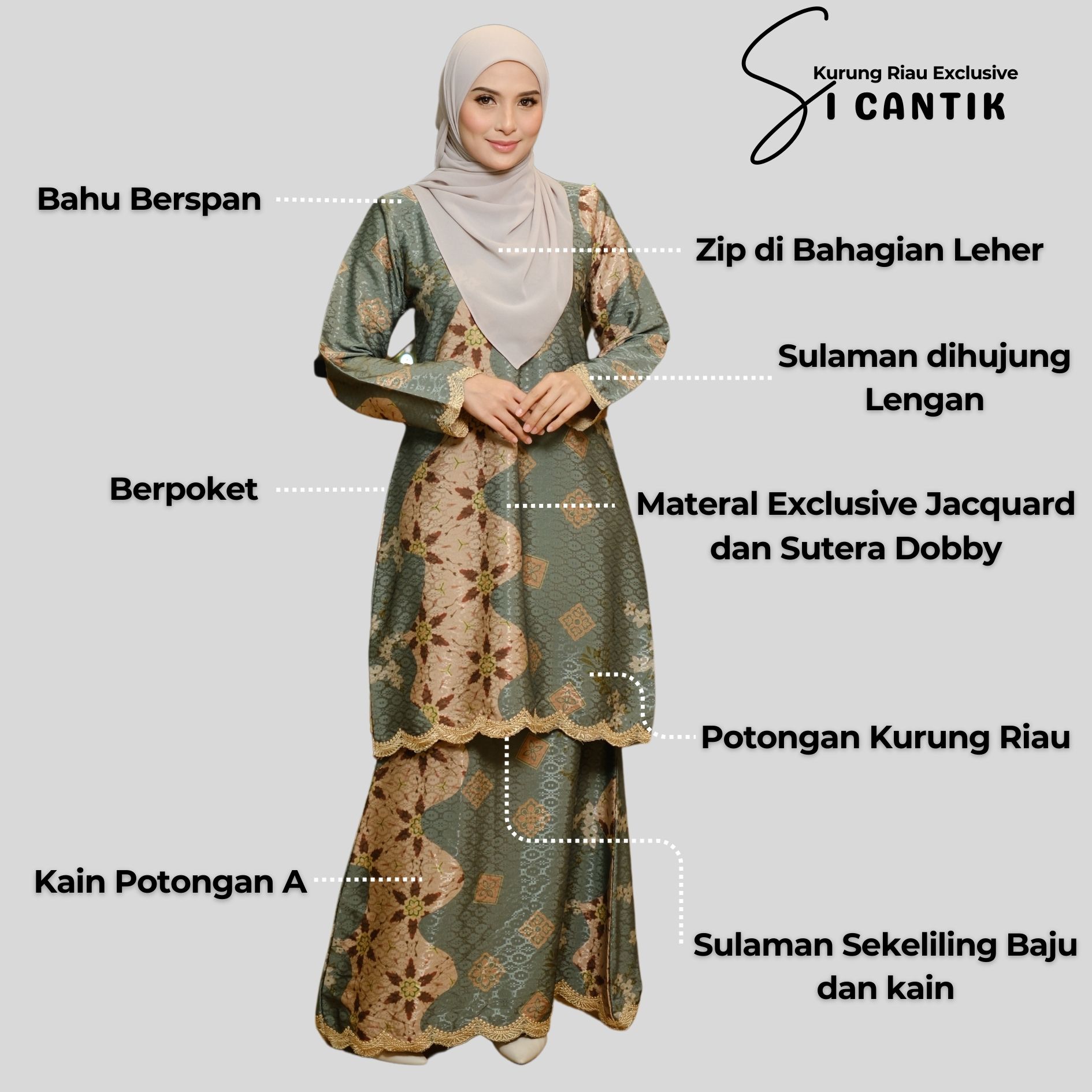 Baju Kurung Riau Si Cantik - Image 7